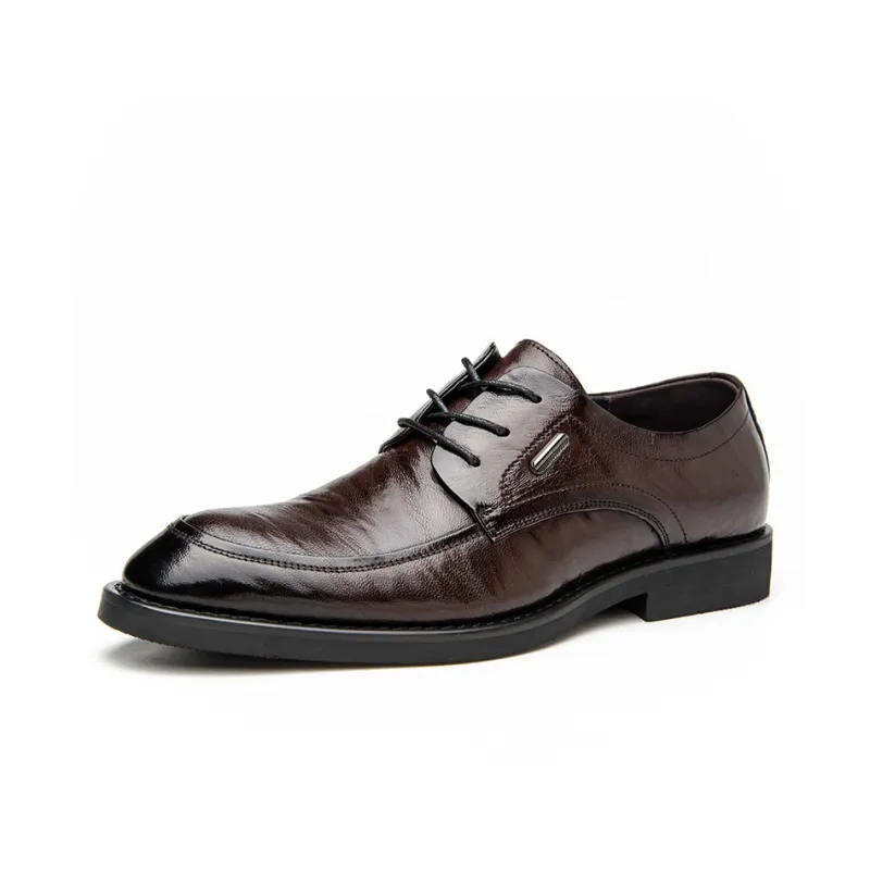 SHUPATE Dress Shoes Men Low Top Black/Brown-3