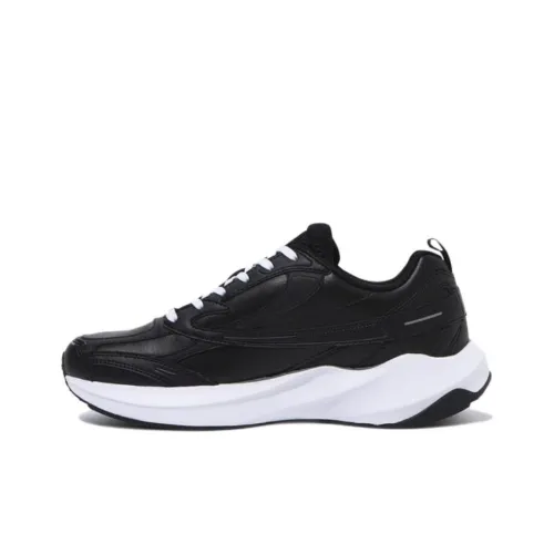 FILA Slip Resistant Low Top Running Shoes Unisex Black White