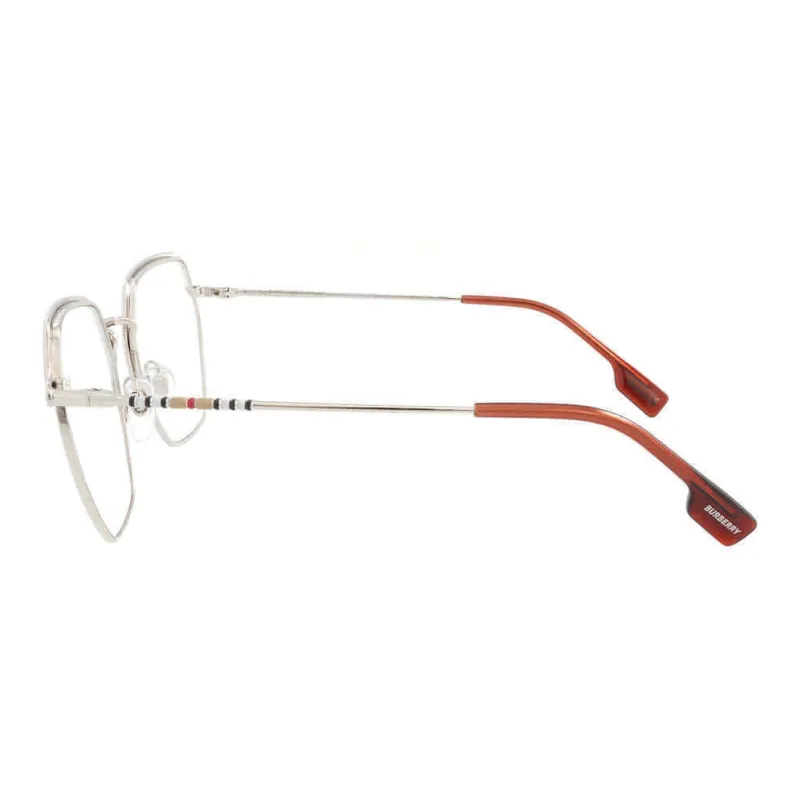 Burberry Metal Irregular Shape Eyeglass Frames Women's Gold-2