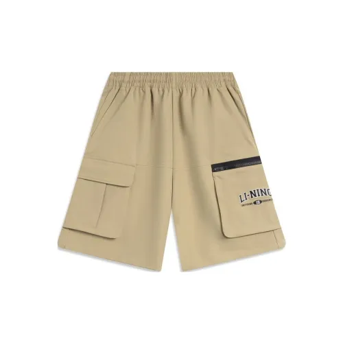 LINING Weekend Youth Sports Shorts Men Khaki