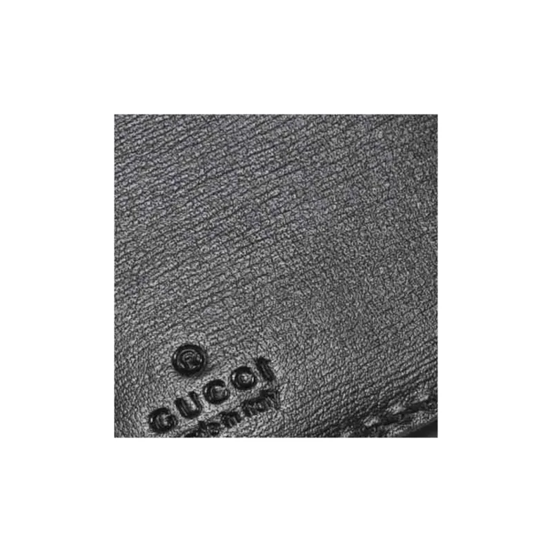 GUCCI Leather Wallet Regular Unisex Black-5