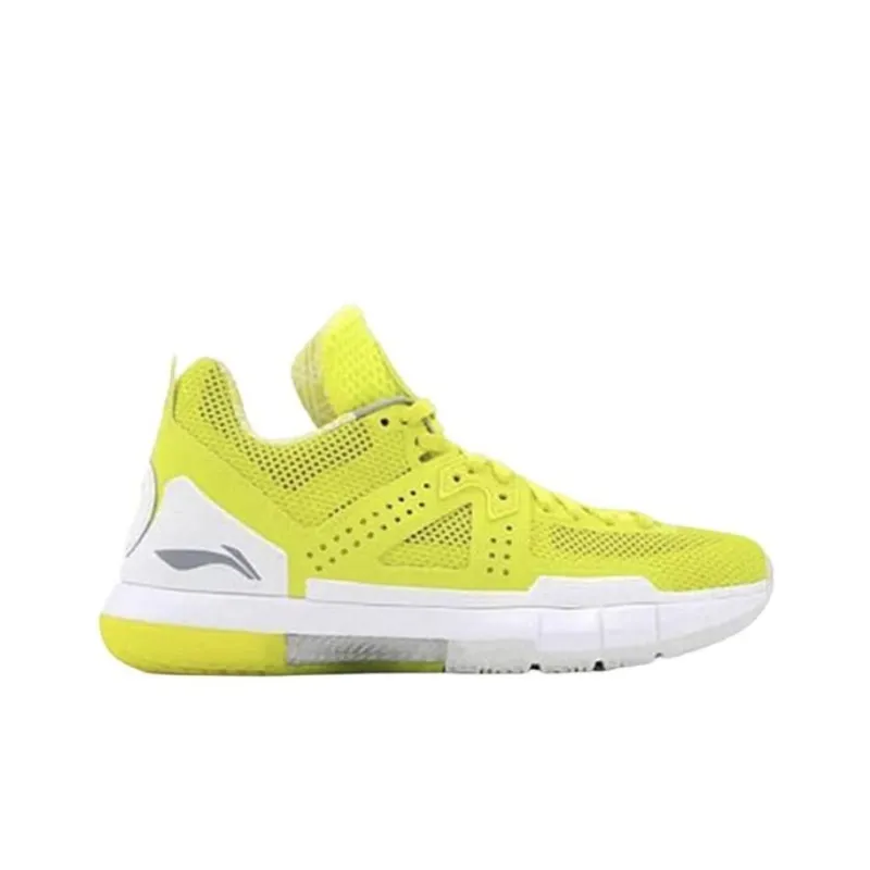 LiNing WOW 5 Low Top Basketball Shoes Men's Yellow White-1