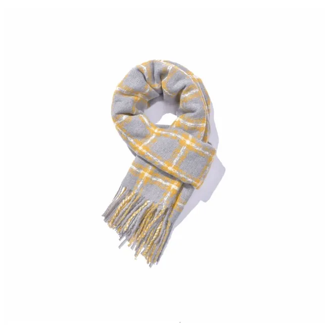 EEEENO Wool Blend Knit Scarves Unisex-4