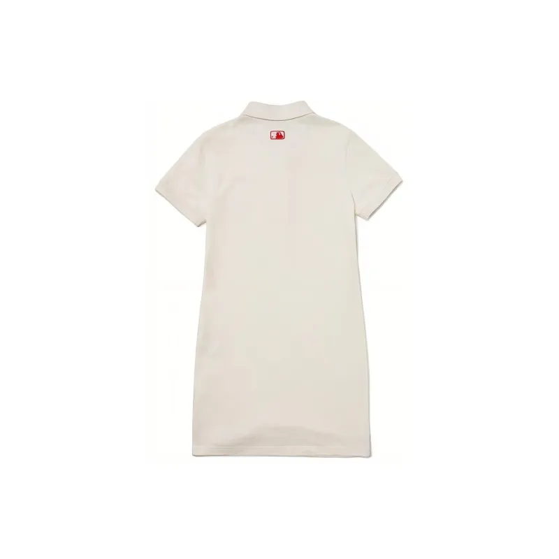 MLB Short Sleeved Dresses Women's Cream White-1