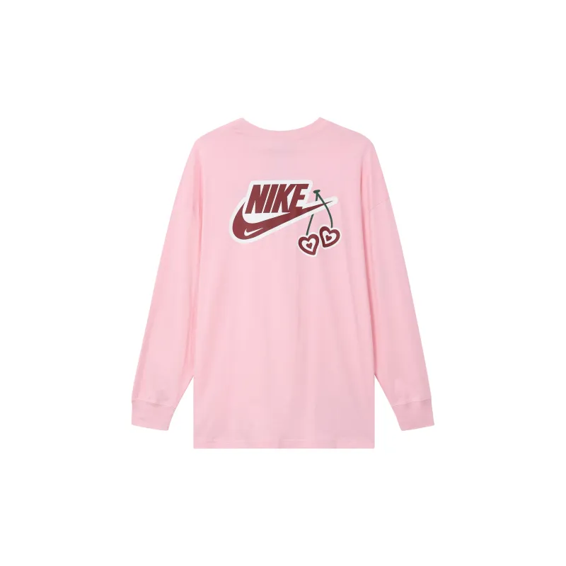 Nike Nike Valentine's Day Collection Drop Shoulder Sleeve T-Shirt Women's Pink-1