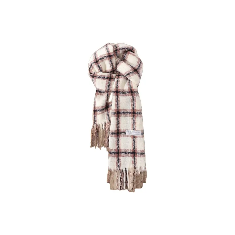 EEEENO Wool Blend Knit Scarves Unisex-1
