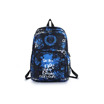 FIDO DIDO Nylon Fabric Travel Bag Backpack Regular Unisex Blue