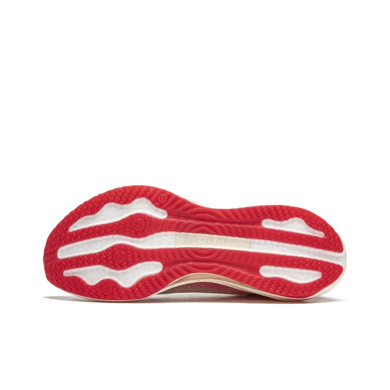 LiNing Super Light 21 Cushioning Anti Slip Wear Resistant Breathability Low Top Running Shoes Women's White Red-6