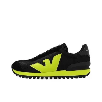 EMPORIO ARMANI Abrasion Resistant Low Top Casual Shoes Men's Black Green