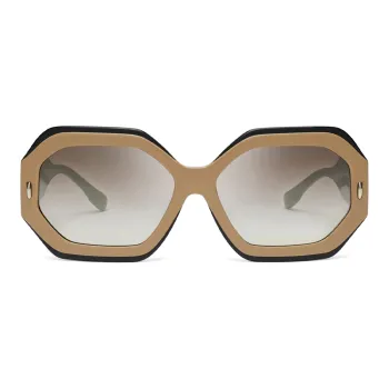 TORY BURCH Acetate Irregular Shape Sunglasses Women's Brown