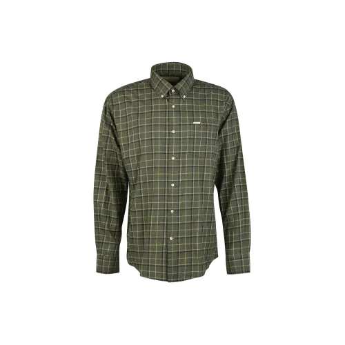 BARBOUR Shirts Men Olive Green