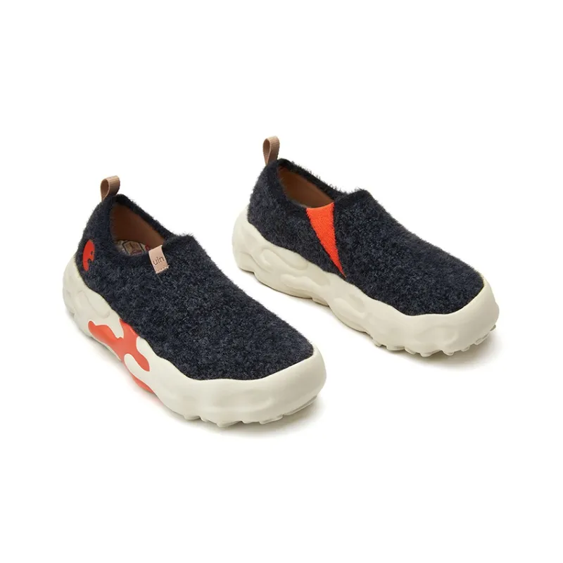 U.IN Painted Travel Shoes Toledo 13 Suede Flyknit Collection Casual Shoes Unisex Black-1