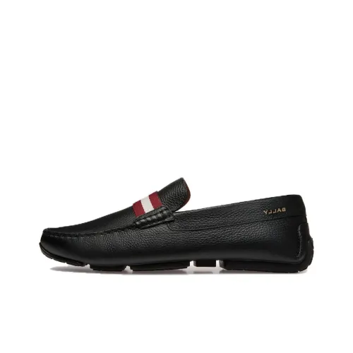 BALLY Logo-print Leather Loafers