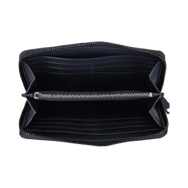 COACH Canvas With Leather Trunk Bag Wallet Men's Charcoal Black-3