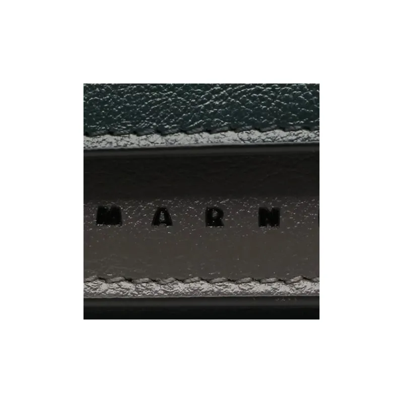 MARNI Calfskin Wallet Men's Beechwood With Dark Gray-7