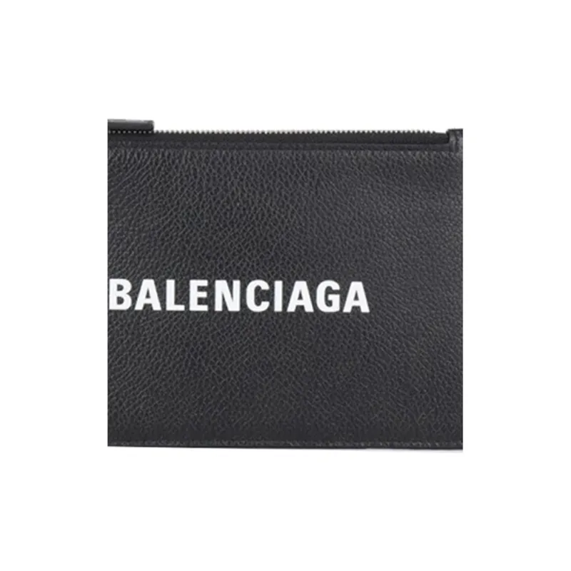 Balenciaga Cow Leather Wallet Unisex Black-3