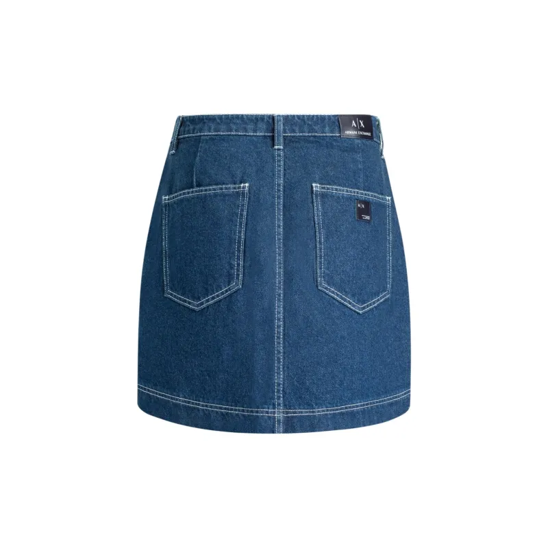 ARMANI EXCHANGE Denim Short Skirts Women's Blue-1