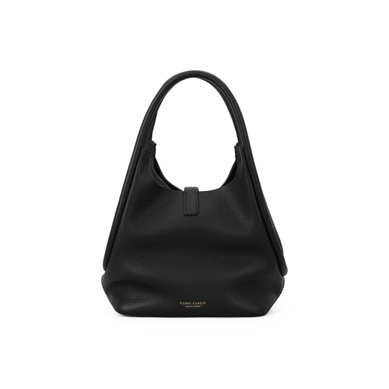 PIERRE CARDIN Versatile Commute Women's Bag Fashion Genuine Leather One Shoulder Handbag Women's Ecru/Black/Brown-12