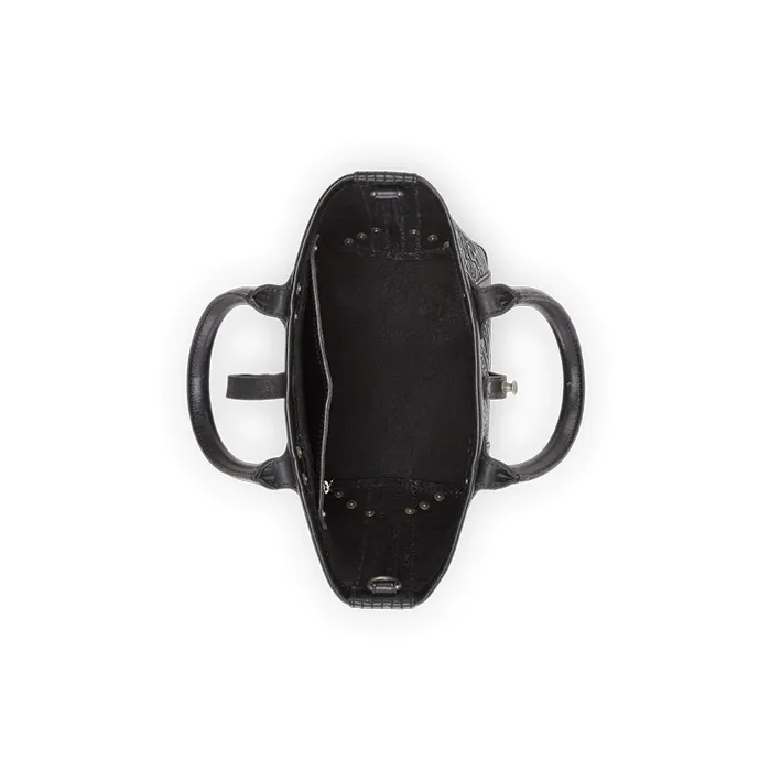 Ralph Lauren Cow Leather Tote Bag Shopping Bag Handbags Women's Black-3
