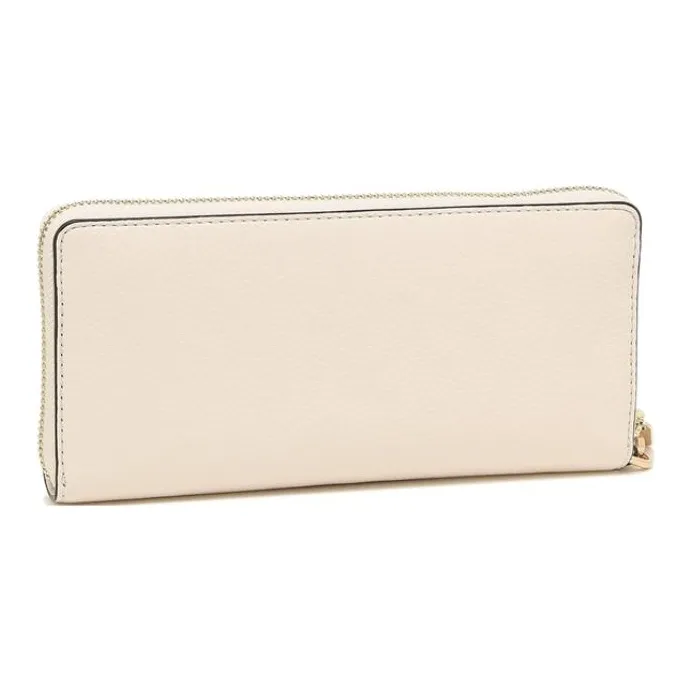 MICHAEL KORS Jet Set Travel Litchi Grain Leather Wallet Large Size Women's Milk White-2