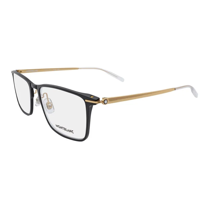 MONTBLANC Metal Square Eyeglass Frames Men's Black-2