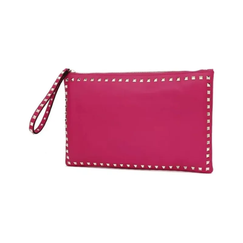 Valentino Leather Clutch Women's Disco Pink-1