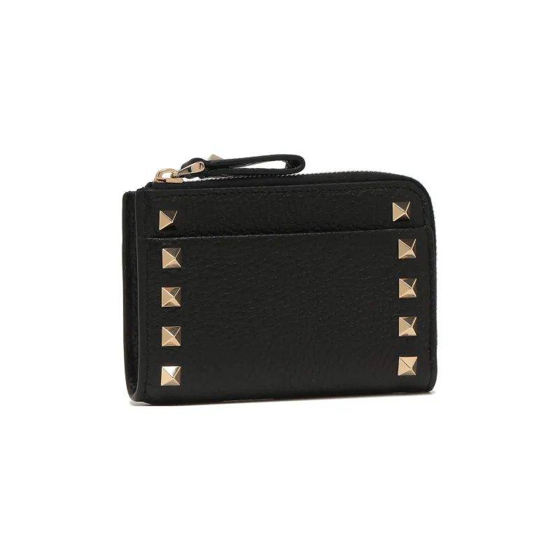 Valentino GARAVANI Leather Coin Purse Women's Black-1