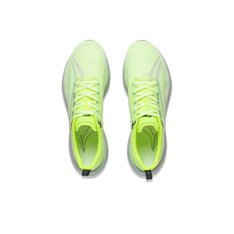 LiNing Super Light 21 Cushioning Anti Slip Wear Resistant Breathability Low Top Running Shoes Men's Yellow Green-4