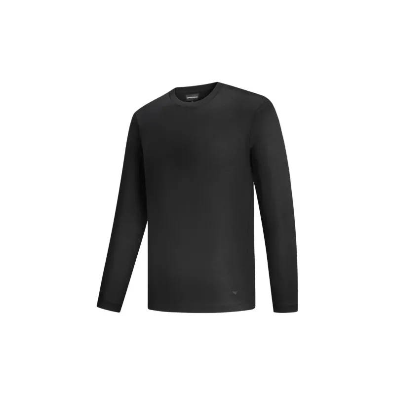 EMPORIO ARMANI Long Sleeved Crewneck Straight Hem Top-2
