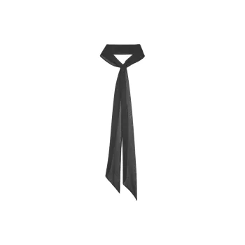 SAINT LAURENT Silk Scarves Women's Black