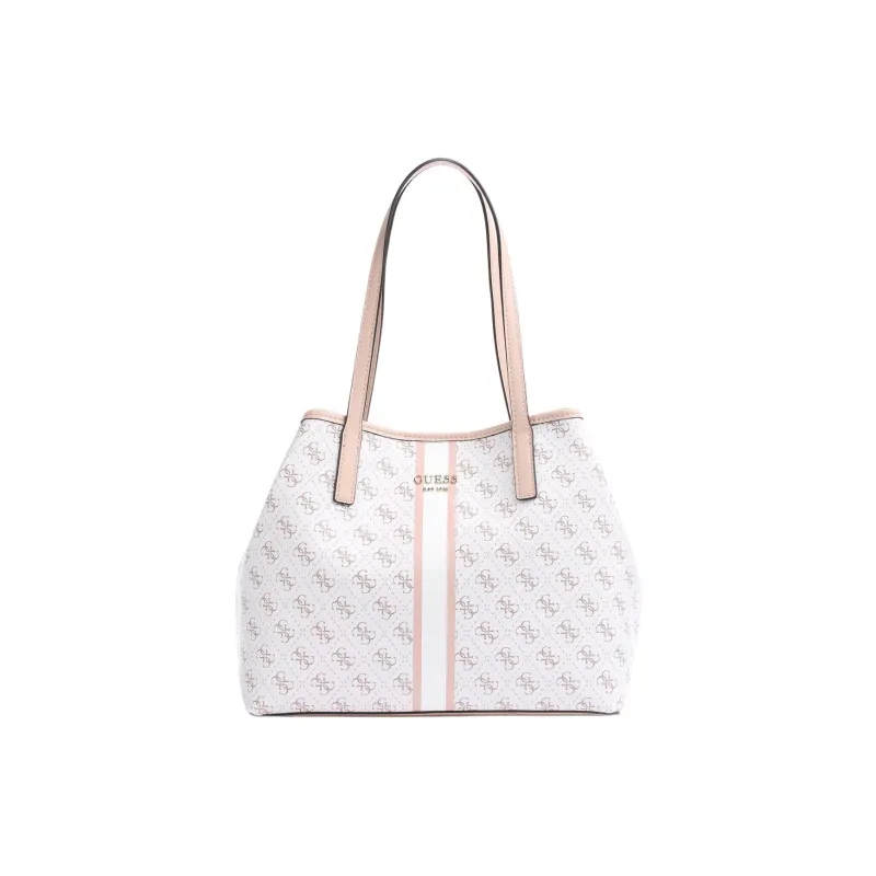GUESS Synthetic Material One Shoulder Handbags Women's White With Rose Accents-0