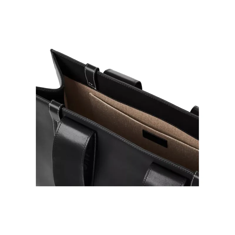 Chloe Woody Smooth Calf Leather Tote Bag, Shopping Bag, Shoulder Bag, Handbag Medium Size Women's Black-2