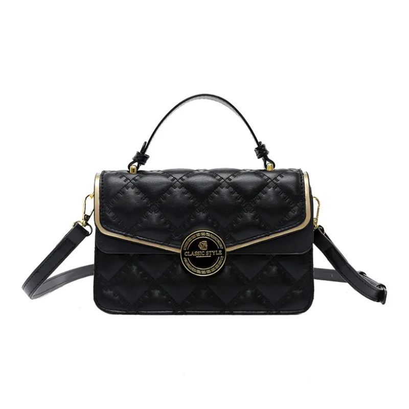 AUGTARLION Artificial Leather Shoulder Bag Crossbody Bag Women's Bag Small Size Women's Black-1
