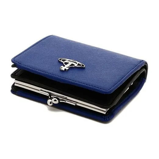 Vivienne Westwood Leather Wallet Women's Blue-3