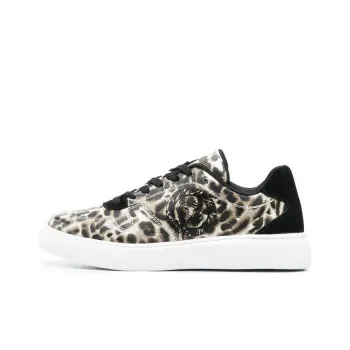 Just Cavalli Low-Top Skateboard Shoes Women's Black White Brown