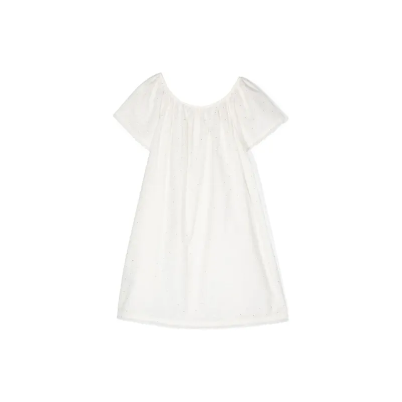 Chloé Short-Sleeved Dresses Kids White-1