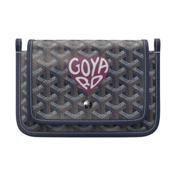 GOYARD Canvas With Leather Envelope Bag Crossbody Bag Shoulder Bag Unisex Dark Blue & Wine Red Small Heart