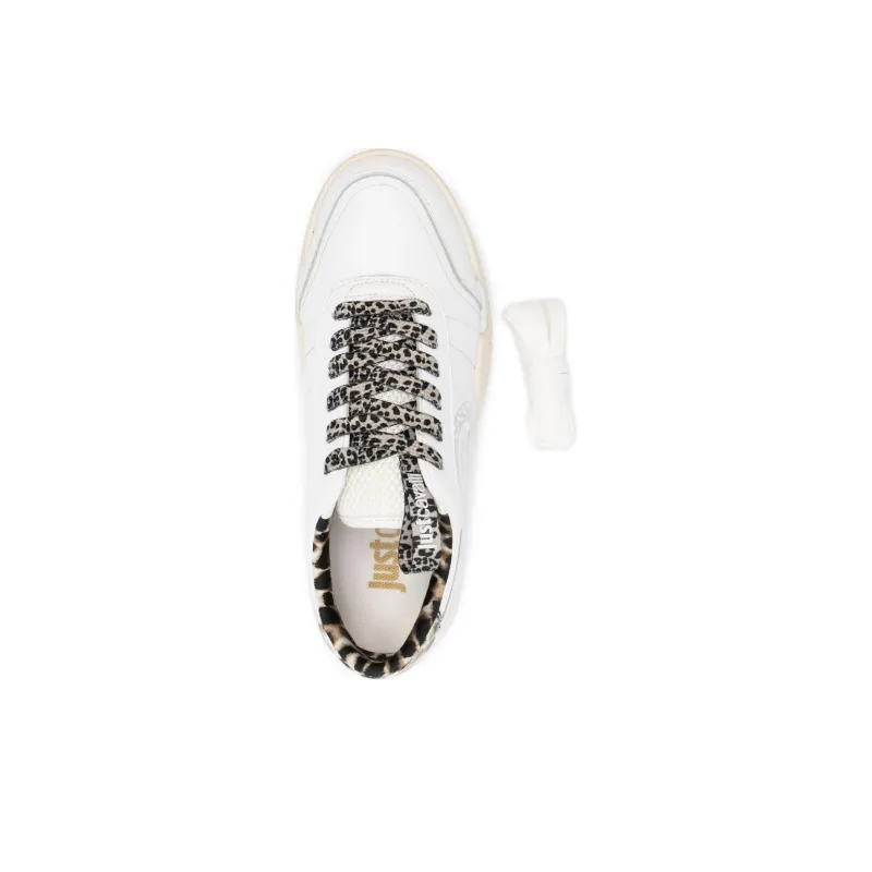 Just Cavalli Tiger Head-motif Low-top Sneakers-4