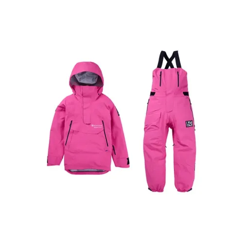 BURTON Ski Suit Sets Unisex Set Rose Red