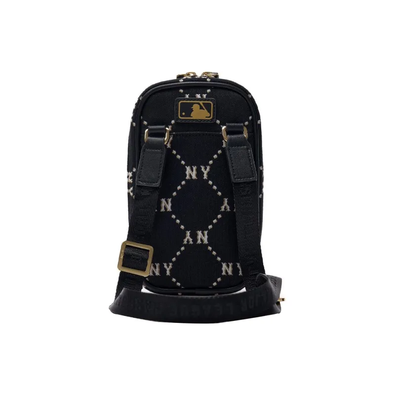 MLB Cotton With Polyester Cell Phone Pouch, Shoulder Bag, Crossbody Bag Regular Women's Black-4