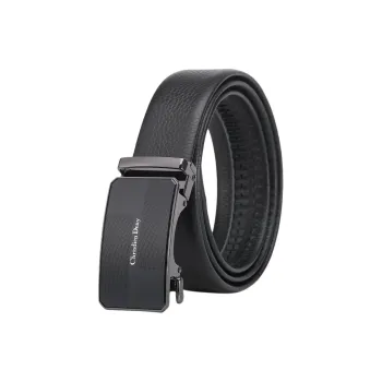 Chrisdien Deny High Quality Business Automatic Buckle Casual Commute Belt Men's Black Width  3.8cm