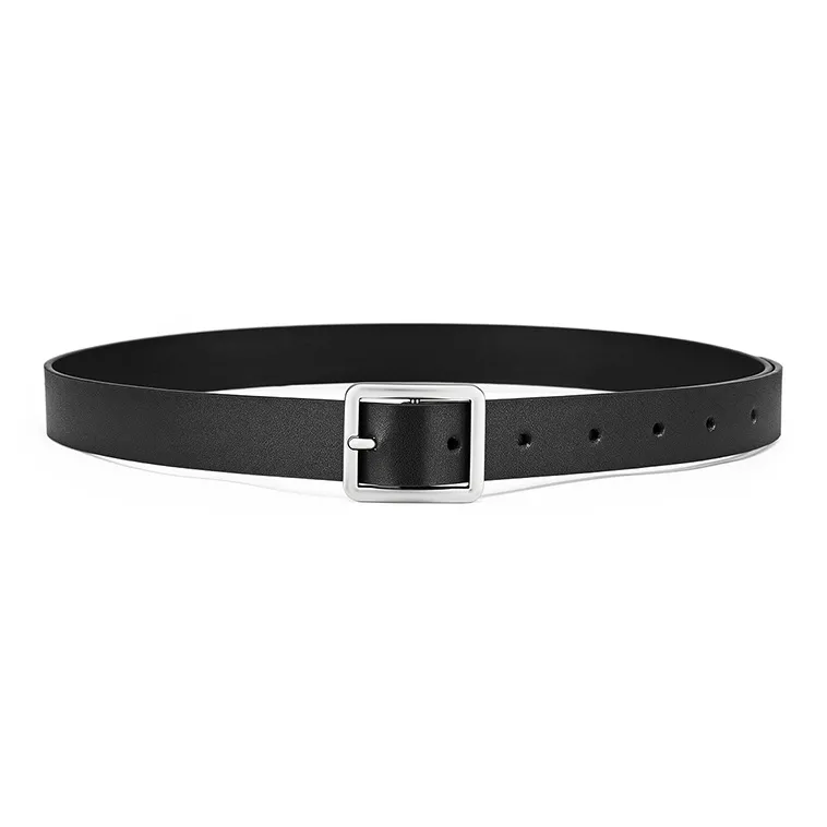 FAIRWHALE Minimalist Style Niche Design Alloy Pin Buckle Cow Leather Belt Women's Width 2.5CM-3