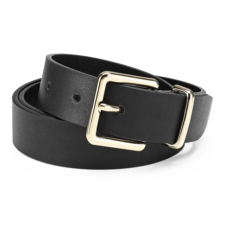 FAIRWHALE Seamless Belt Alloy Pin Buckle Genuine Leather Belt Women's Width 3.0cm-4