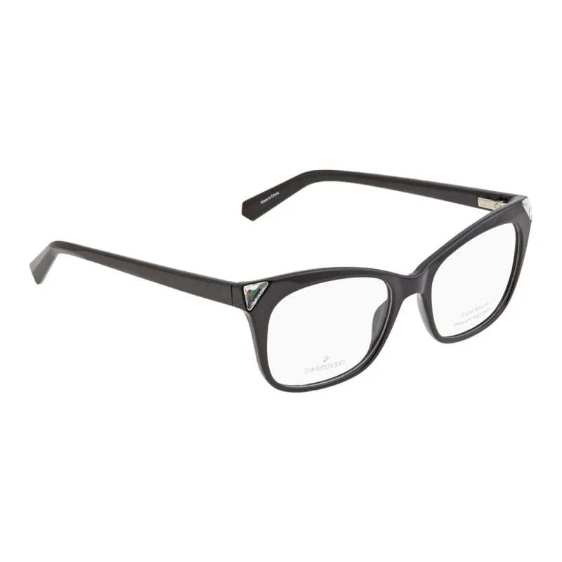 Swarovski Plastic Cat Eye Eyeglass Frames Women's Black-1