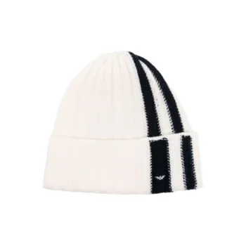 EMPORIO ARMANI Striped Intarsia knit Wool Beanie