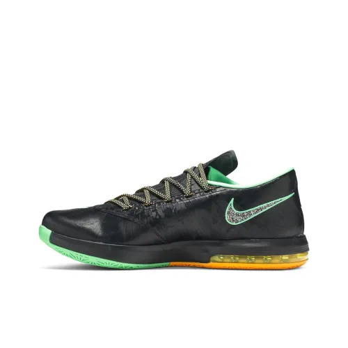 Nike KD 6 Basketball Shoes Men Low-Top Black/Colorful/Green