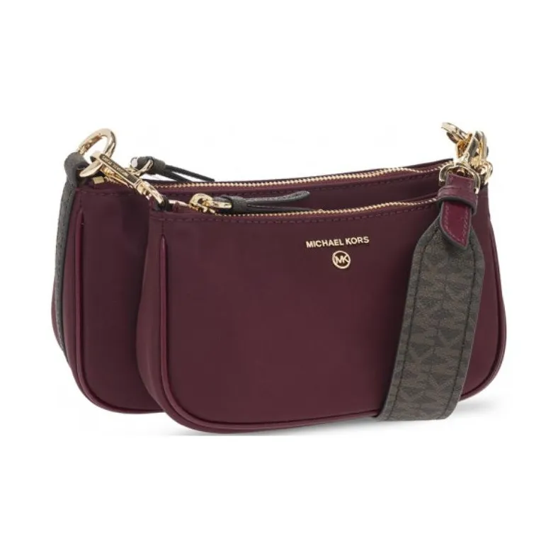 MICHAEL KORS Jet Set Nylon Fabric 3 in 1 Shoulder Bag, Crossbody Bag Women's Red-3
