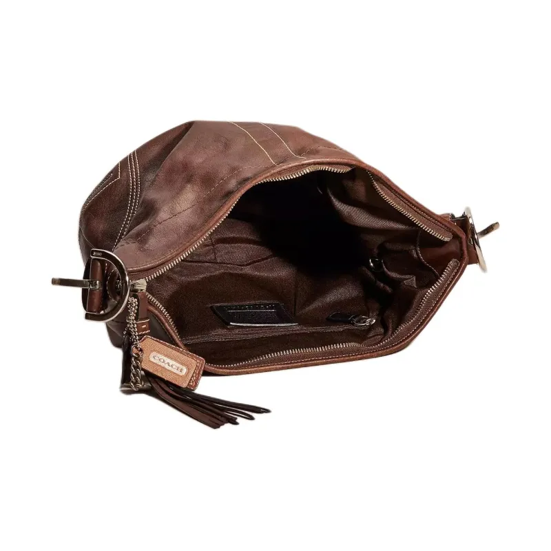 COACH Soho Leather Hobo Handbag Large Size Women's Mahogany-2