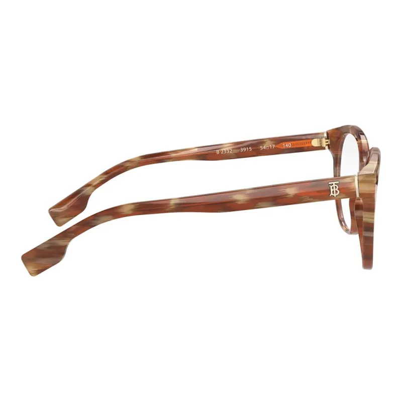 Burberry Plastic Irregular Shape Eyeglass Frames Women's Brown-4