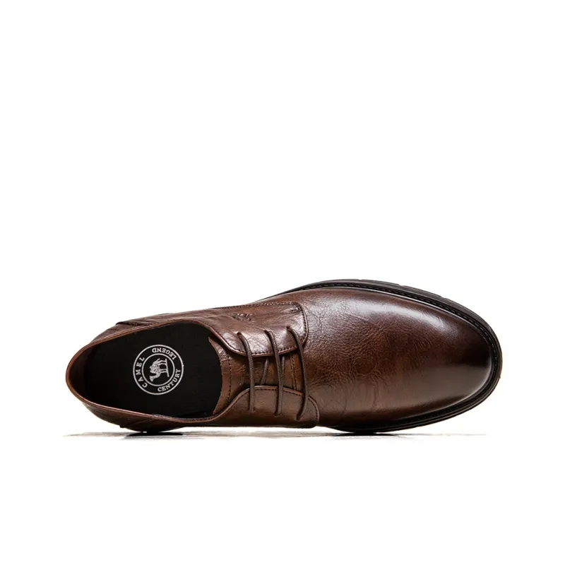 CAMEL Dress Shoes Men Low Top Black/Brown-2
